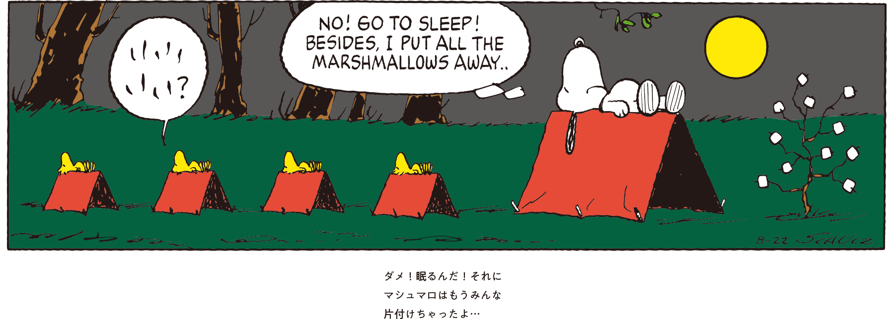 No! Go to sleep! And I've already put all the marshmallows away...
